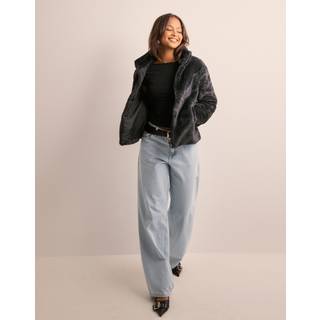 JDY - Sort - Jdyesther Faux Fur Jacket Otw Qiq - Large