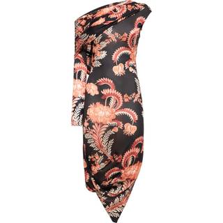 Etro Floral draped asymmetric midi dress - multicoloured - L
