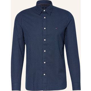 Tommy Hilfiger Herren Hemd blau gemustert Slim Fit