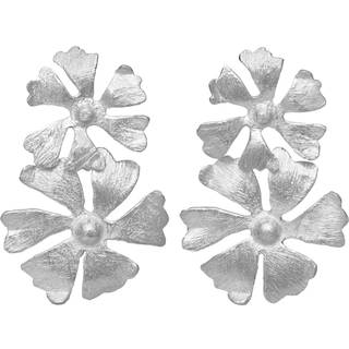 Susanne Friis Bjørner Øreringe - SFB - Sølv øreringe med dobbelt blomster - 5699-1