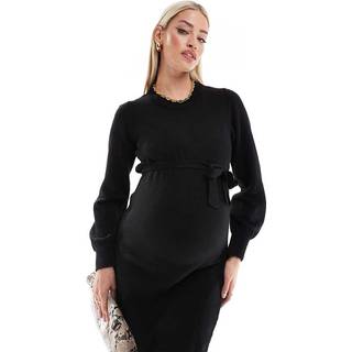 MamaLicious Newanne ls strikket kjole - BLACK