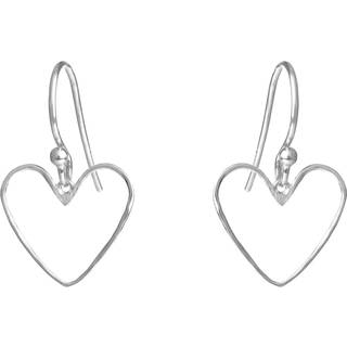 Susanne Friis Bjørner Øreringe - SFB - Sølv øreringe med bøjle og hjerte - 5703-1-12