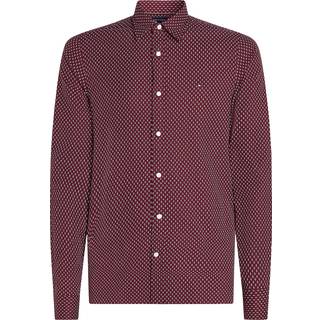 Tommy Hilfiger Herren Hemd rot gemustert Slim Fit