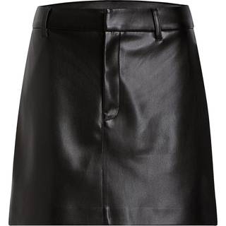 Faux Leather Mini Skirt - Black - XXXL