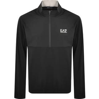 EA7 Emporio Armani Half Zip Logo Sweatshirt Black