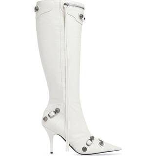 Balenciaga Cagole leather knee-high boots - white - EU 36