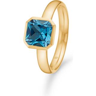 Mads Z Darling 14 kt. guld ring med London Blue Topas