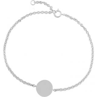 Lene Visholm - Sølv armbånd med plade, 10mm - B1295S