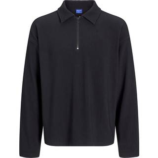 Ensfarvet Sweatshirt Med Halv Lynlås