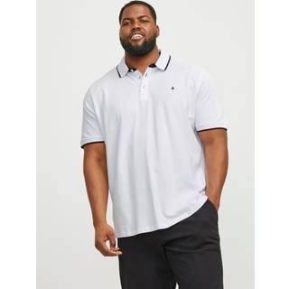 Plus Size Ensfarvet Polo