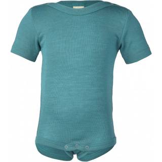 Engel Baby-Body Kurzarm mit Druckknöpfen an den Schulter Merino undertøj Børn størrelse 98/104 farve turkis