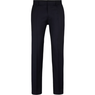 Genius Slim Fit Wool Trousers Dark Blue