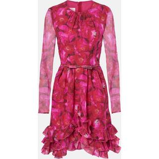 Giambattista Valli Rose Mania silk georgette minidress - pink - XXS