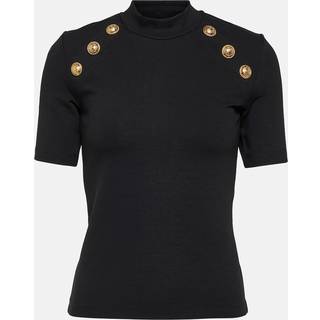 Balmain Embellished jersey T-shirt - black - S