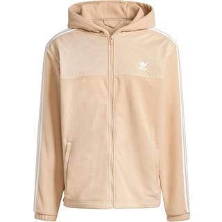Adicolor 3-Stripes Teddy Fleece hættetrøje - Magic Beige