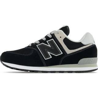 New Balance Børn 574 Core i Sort/Hvid læder, Størrelse 35.5