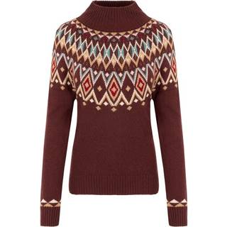 Sherpa Women's Indu Eco Mock Neck Uldsweater Damer størrelse XS farve rød