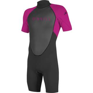 O'Neill Wetsuits Youth Reactor-2 2mm Back Zip Short?rmet Spring Wetsuit Black/Berry 16