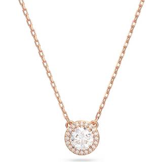 Constella Anhänger, Rundschliff, Pavé, Weiß, Roségold-Legierungsschicht