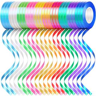 30 Rul Rainbow Curling Bånd til håndværksbuer Til stede indpakning Florist Wedding Party Festival Art Craft Decor 11 meter pr. Rulle 3/16 tommer