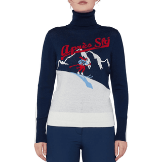 We Norwegians Women's AfterSki Sweater Merino sweatere Damer størrelse XS farve blå/hvid