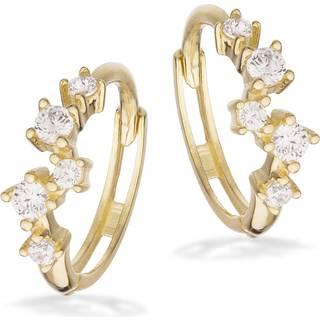 Scrouples - 8 karat guld ørecreoler med sten - 124503