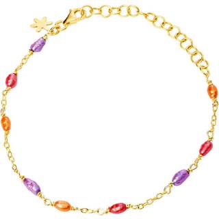 Susanne Friis Bjørner Armbånd - SFB - Forgyldt sølv armbånd med farvede ferskvandsperler - 1879-2