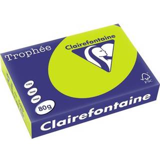 Trophee A4 kopipapir 80g fluo grøn 500ark