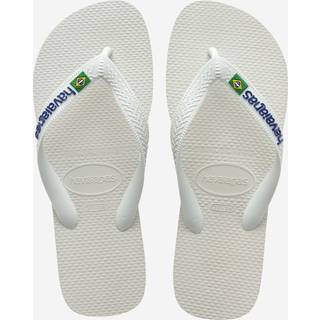 Havaianas Brasil Logo Flip Flops Children, White - 33/34