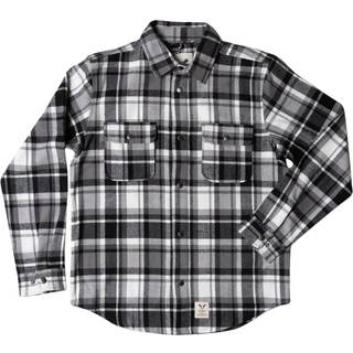 ADRIAN COTTON SHIRT - Black/Mid grey
