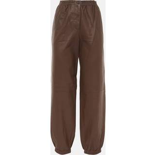 Joseph Leather sweatpants - brown - XXS