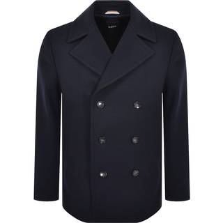 BOSS Black Herren Mäntel blau unifarben