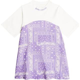 Palm Angels Kids Astro Paisley cotton dress - purple - Y 10