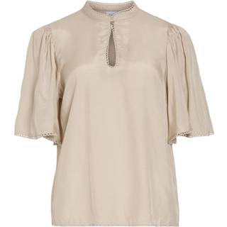 VILA dame top VIRANNE - Feather Gray - 36