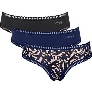 Sloggi 3-pak GO Crush Hipster Briefs - Black/Blue - Large * Kampagne *