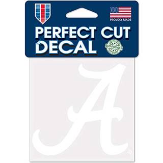 Wincraft NCAA Alabama Crimson Tide 4x4 Perfect Cut White Decal One Size Team Color