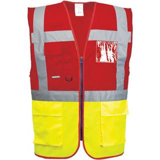 Paris hi-vis kontrastfarvet executive vest - Gul/Rød (Størrelse: XXL)