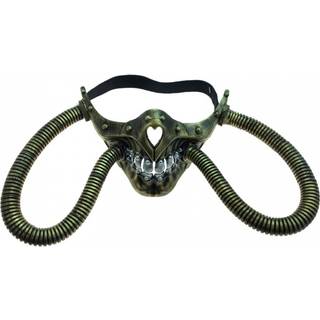 Steampunk Skull Halbmaske mit Schlauch