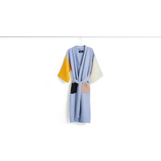 HAY Vaffel badekåbe Dusty blue-multi one size
