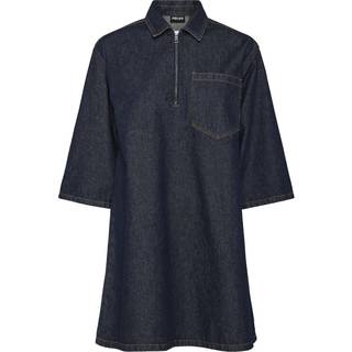PIECES dame kjole PCNEVIN - Dark Blue Denim - XS