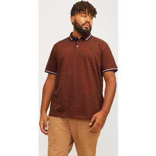 Plus Size Ensfarvet Polo