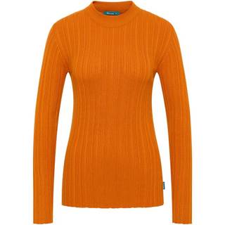 Tranquillo Women's Seidiges Ecovero-Shirt Longsleeve Damer størrelse XS farve orange