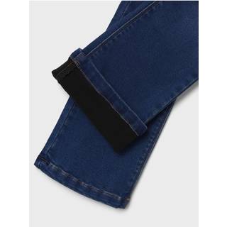 Name It Dark Blue Denim Bootcut Fleece Jeans