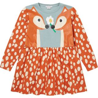 Stella McCartney Kids Printed cotton dress - orange - Y 8