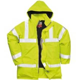 Bizflame hi-vis antistatisk FR regnjakke - Gul (Størrelse: 5XL)