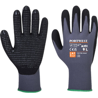 DermiFlex plus handske - Grå/Sort (Størrelse: XX-Large)