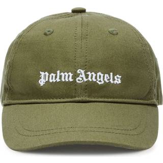 Palm Angels Kids Logo Baseball Cap Military Green/ White I - White - I