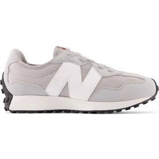New Balance Børn 327 Bungee Lace i Grå/Hvid Synthetic, Størrelse 33