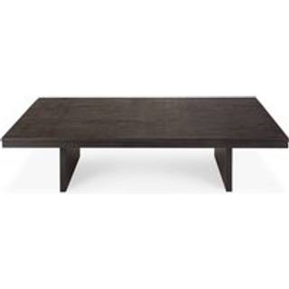 Ethnicraft Grooves Sofabord 110x140 Cm - Sofabord Teak Sort - 12256