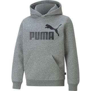Men&#39;s Puma ESS No. 1 Logo Fleece Hoodie Youth, Gray, Size 13-14Y, Clothing - Medium Gray Heather - 13-14Y